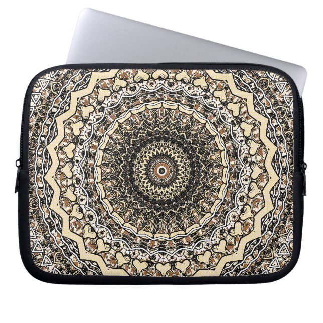 Vergangenes Liebemandala-Kaleidoskop-Muster Laptopschutzhülle (Vorderseite)