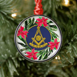 Vergangenheit Master Masonic Freemason Wreath Poin Ornament Aus Metall