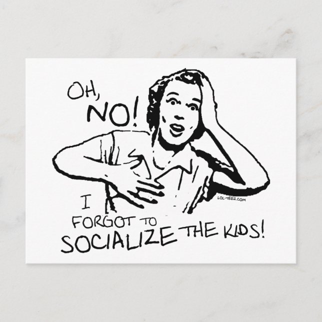 Vergaß die Sozialisierung Postkarte (Vorderseite)