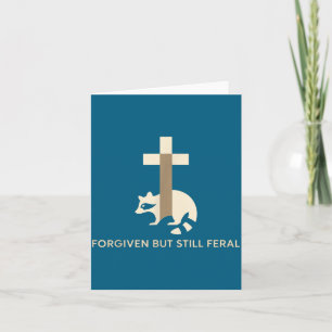 Vergeben, aber immer noch wildes Waschbär-Christen Karte