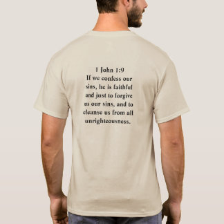 Vergeblicher Fan T - Shirt Jesus 1 Johannes 1:9