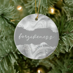 Vergebung Inspirierendes Achat-Weihnachtsornament Keramik Ornament