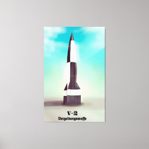 Vergeltungswaffe V2 Rakete Leinwanddruck