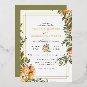 Verger de Citrus Faire-Part de Mariage Bohème Bo