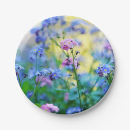 Vergessen-Ich-Nicht-Blume Pappteller