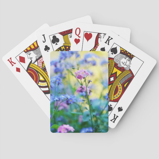 Vergessen-Ich-Nicht-Blume Spielkarten (Rückseite)