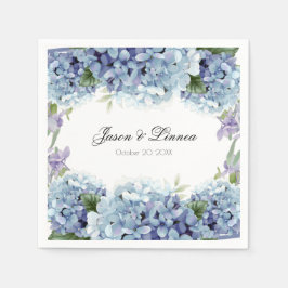 Vergessen-Me-Not-Blume Wasserfarbe Elegante Hochze Serviette