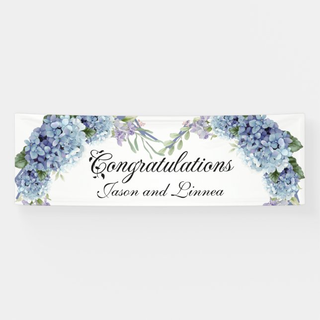Vergessen-Me-Not-Blume Wasserfarbenelegante Banner (Horizontal)