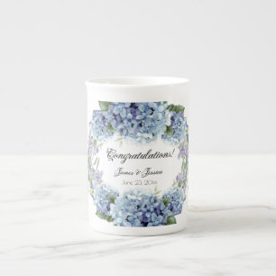 Vergessen-Me-Not-Blume Wasserfarbenelegante Prozellantasse