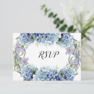 Vergessen-Me-Not-Blume Wasserfarbenelegante RSVP Karte