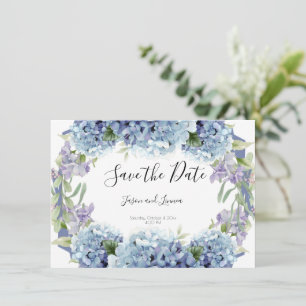Vergessen-Me-Not-Blume Wasserfarbenelegante Save The Date