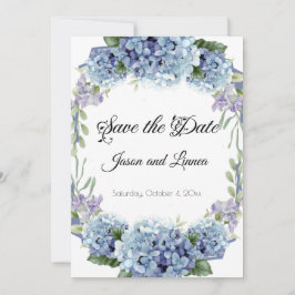 Vergessen-Me-Not-Blume Wasserfarbenelegante Save The Date