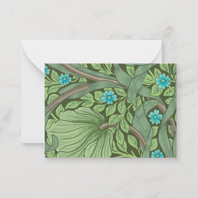 Vergessen-Me-Nots, Wallpaper von William Morris Mitteilungskarte (Vorderseite)