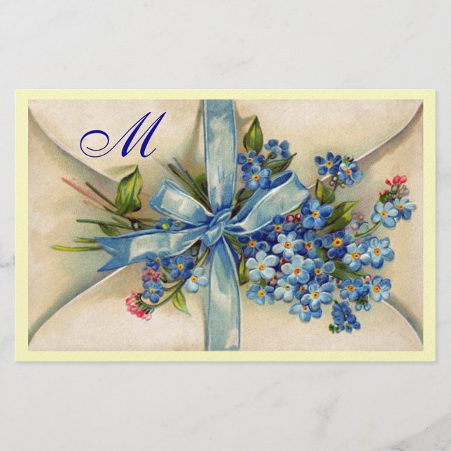 VERGESSEN MICH NOTS MONOGRAM BRIEFPAPIER (Vorderseite)