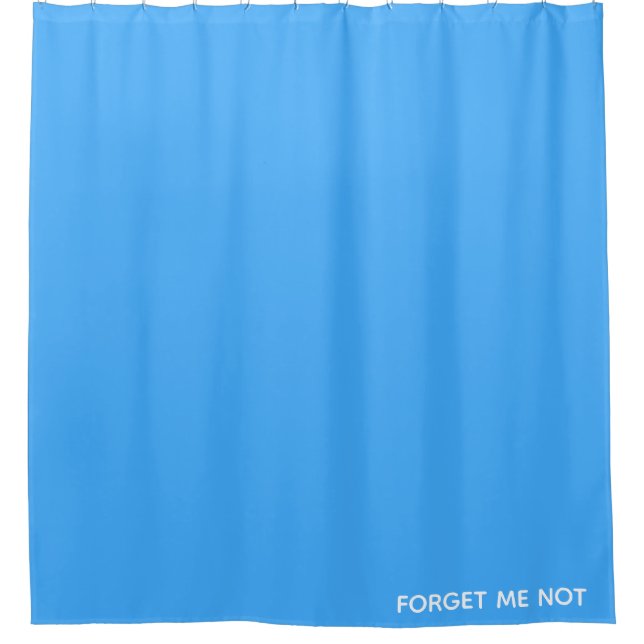 Vergessen Sie den nicht blauen Farbnamen Duschvorhang (Vorderseite)