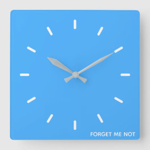 Vergessen Sie den nicht blauen Farbnamen Quadratische Wanduhr