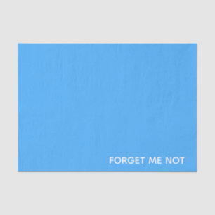 Vergessen Sie den nicht blauen Farbnamen Seidenpapier
