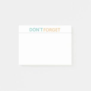 VERGESSEN SIE DIE Post-it-Notizen NICHT Post-it Klebezettel