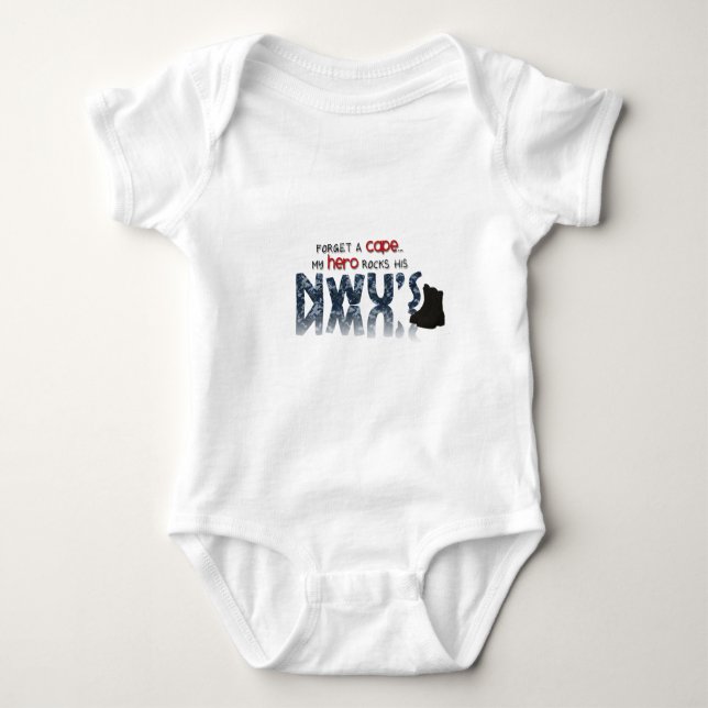 Vergessen Sie ein Kap - mein Held trägt NWU Baby Strampler (Vorderseite)