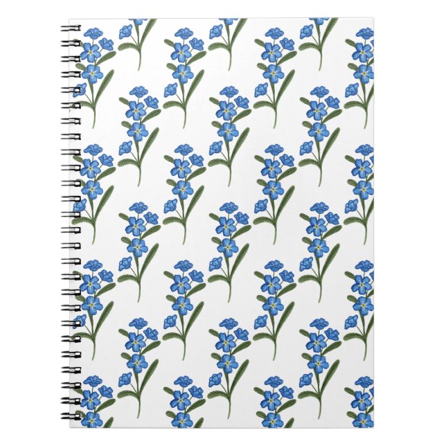 Vergessen Sie mich nicht Blume Notebook White Patt Notizblock (Vorderseite)