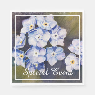 Vergessen Sie mich nicht Blumen Serviette