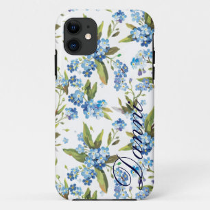 vergessen Sie mich nicht Blumenindividueller Name iPhone 11 Hülle