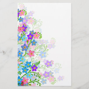 Vergessen Sie mich nicht Garten-Blumen-Briefpapier Briefpapier