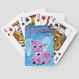 Vergessen Sie mich nicht Niedlich Elephant Cat Che Spielkarten