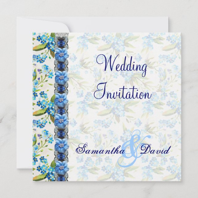 Vergessen Sie mich nicht Wedding Einladungs-Karte Einladung (Vorderseite)