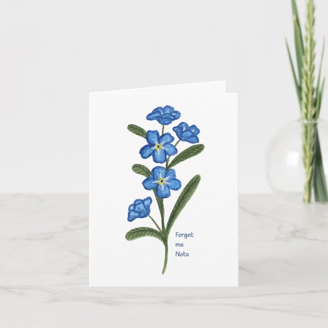 Vergessen Sie mir keine Blume Grußkarte Karte (Vorderseite)
