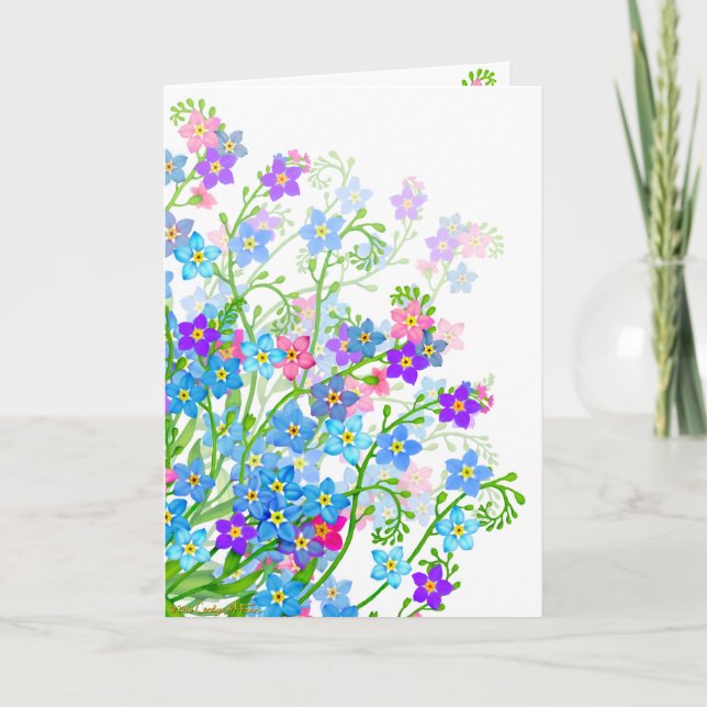 Vergessen Sie mir keine Garden-Blume-Karte Karte (Vorderseite)