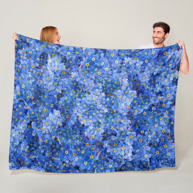 Vergessen Sie mir nicht das Muster der Blume Fleecedecke (Beispiel)