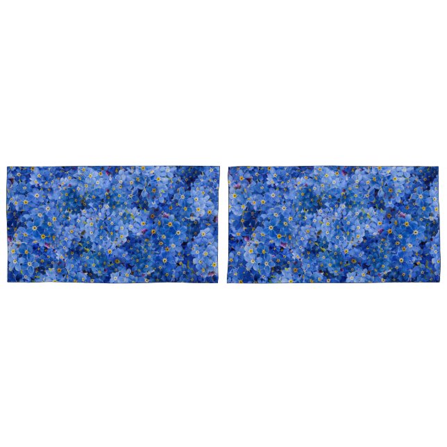 Vergessen Sie mir nicht das Muster der Blume Kissenbezug (Vorderseite-Set)