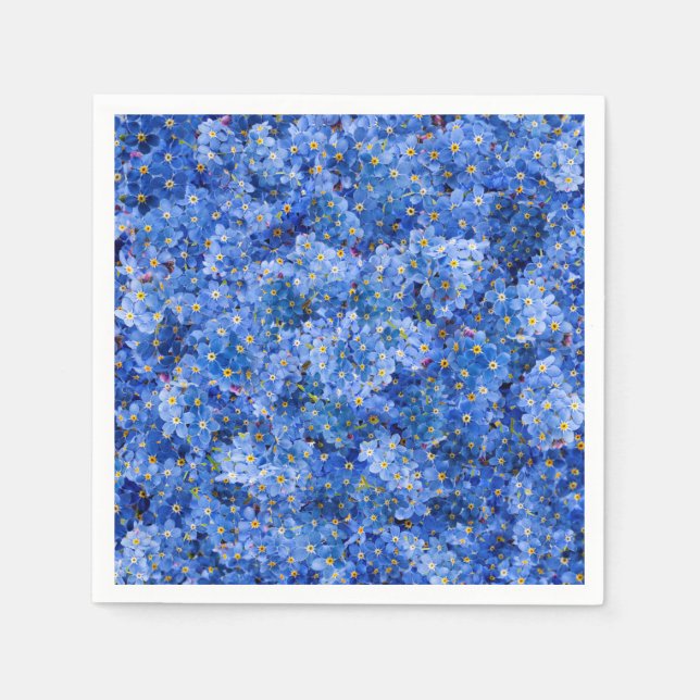 Vergessen Sie mir nicht das Muster der Blume Serviette (Vorderseite)