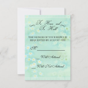 Vergessen Sie mir nicht die Blumenhochzeit R.S.V.P RSVP Karte