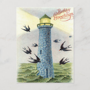 Vergessen Sie mir nicht Songbird Lighthouse Postkarte