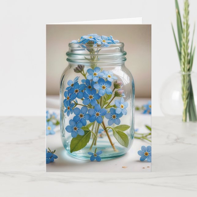 Vergessen Sie nicht-Blume für Ihr Denken Karte (Vorderseite)