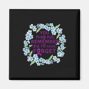 Vergessen Sie nicht Blume Wreath Heimer's Awarenes Magnet