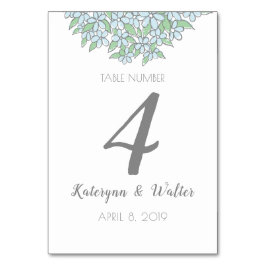 Vergessen Sie nicht Bouquet Doodle Style Wedding Tischnummer