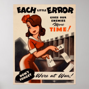 Vergessen Sie nicht, dass wir am Krieg sind! Poster