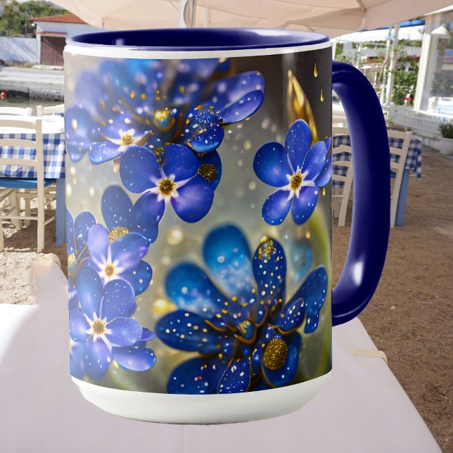 Vergessen Sie nicht die Blume mit Goldakzenten Tasse (Von Creator hochgeladen)
