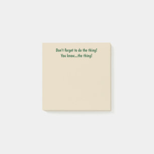 Vergessen Sie nicht die Sache-klebrige Anmerkung Post-it Klebezettel