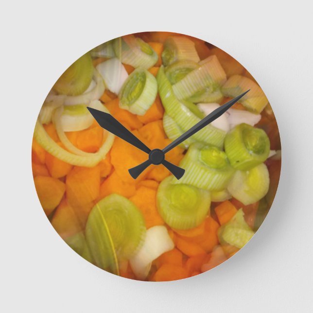 Vergessen Sie nicht, die Uhrenhalterung vorzuberei Runde Wanduhr (Vorderseite)
