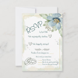 Vergessen Sie nicht die Wasserfarben Florals RSVP Karte