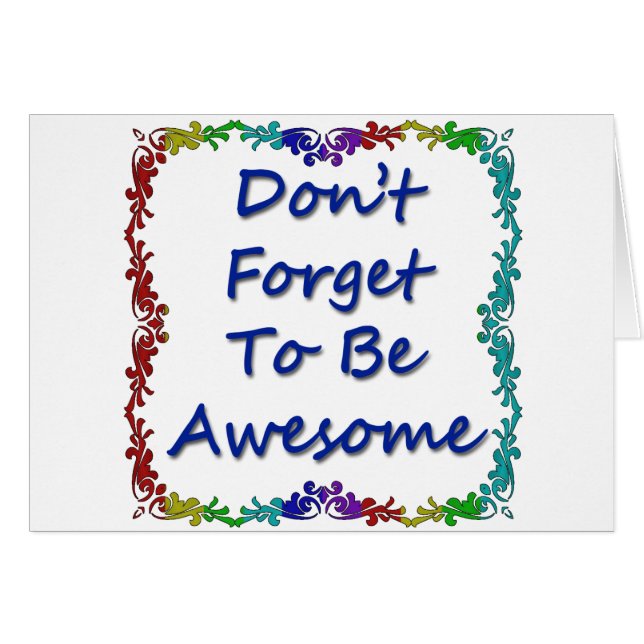 Vergessen Sie nicht, fantastisch zu sein (Vorderseite (Horizontal))