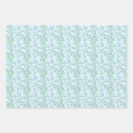 Vergessen Sie nicht-ich-nicht-florales Design Geschenkpapier Set