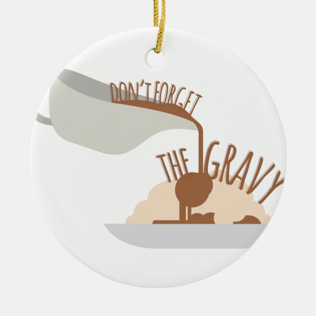 Vergessen Sie nicht Soße Keramik Ornament (Vorne)