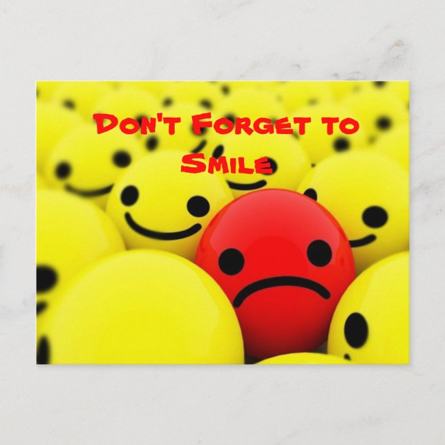 Vergessen Sie nicht zu lächeln - Postkarte (Vorderseite)