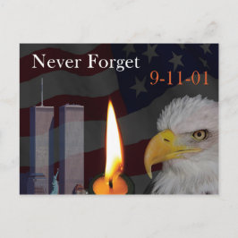 Vergessen Sie nie 9-11-01 Postkarte
