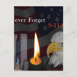 Vergessen Sie nie 9-11-01 Postkarte